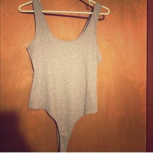 Gray Thong Body Suit